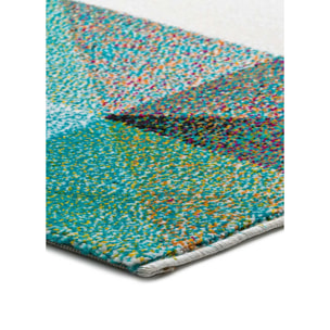 PANDORA Alfombra geométrica de pelo corto multicolor, 160x230 cm.