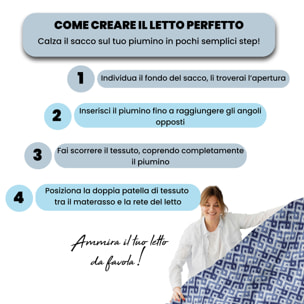 COPRIPIUMINO FANTASY, 100% Microfibra, No Stiro - ROMBI