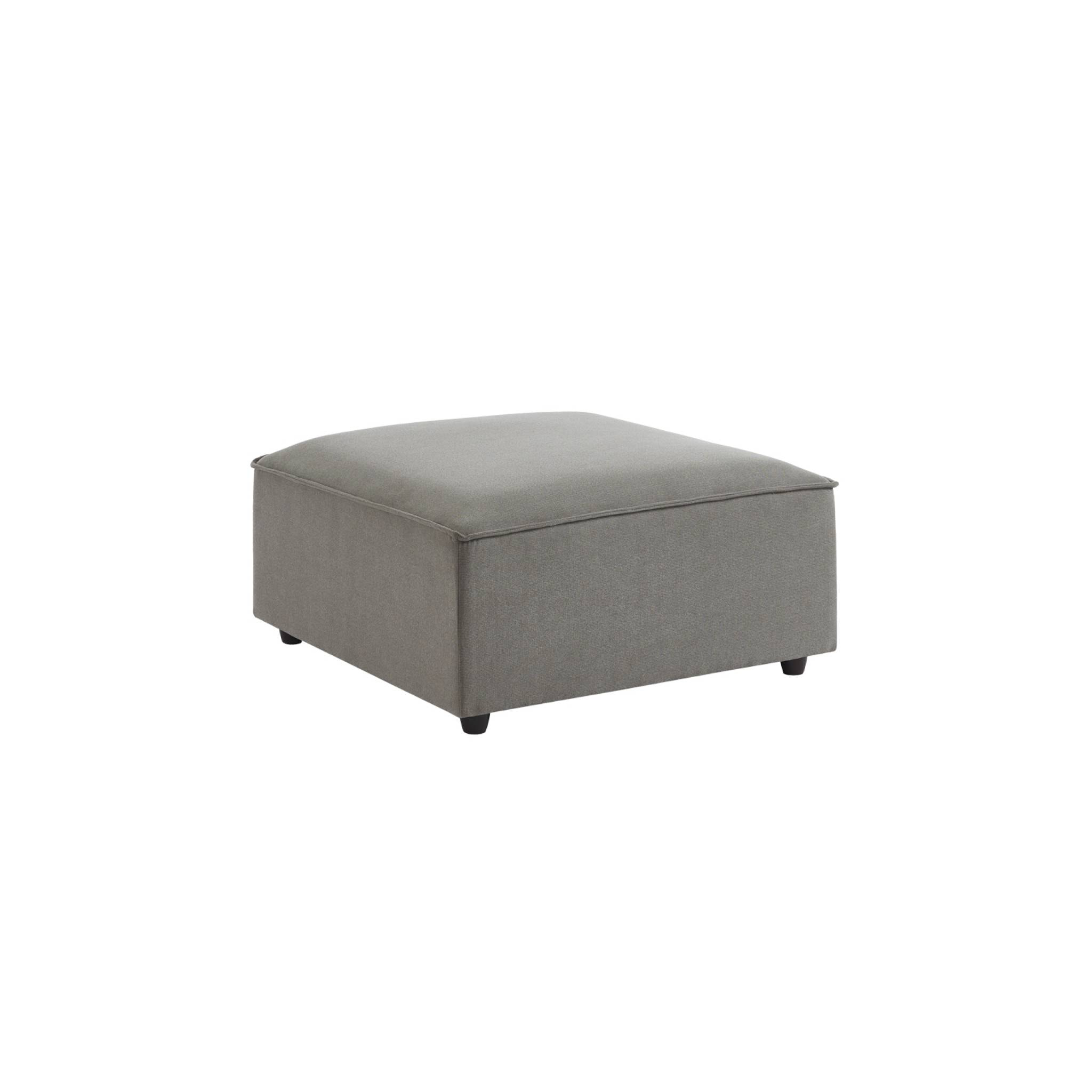 Pouf carré en tissu déperlant  gris clair - SENSE L 91 x l 91 x H44cm