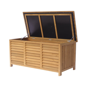 Coffre de jardin en bois "Macao" - 130 x 64 x 60 cm - Marron