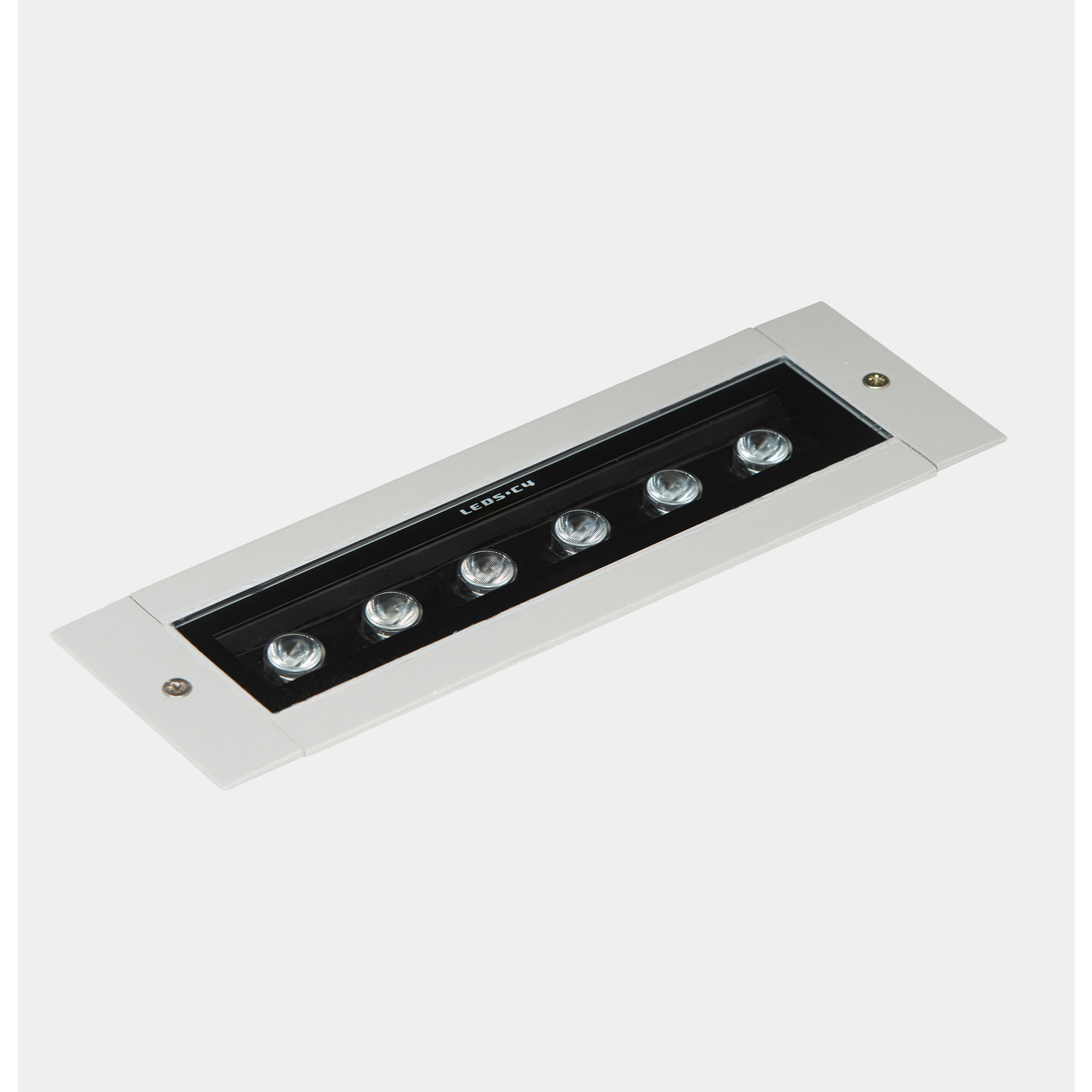 LEDS C4 Convert Recessed 330mm  sistema lineal empotrado de uso exterior con luz led en blanco neutro 4000K en color gris