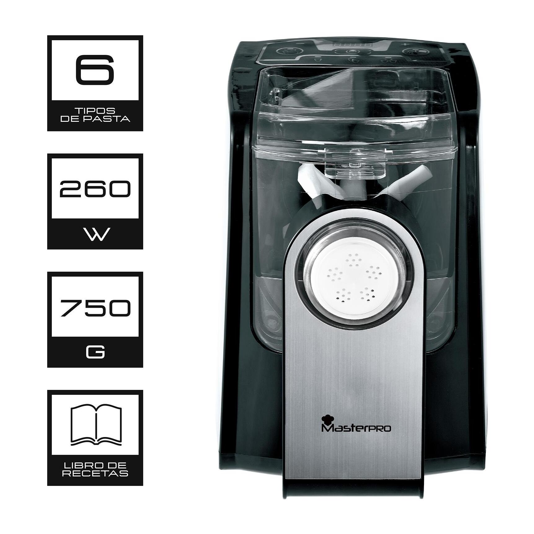 Máquina de pasta 260w para 6 tipos de pasta masterpro