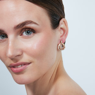 Pendientes Stadek acabado oro rosa 18k