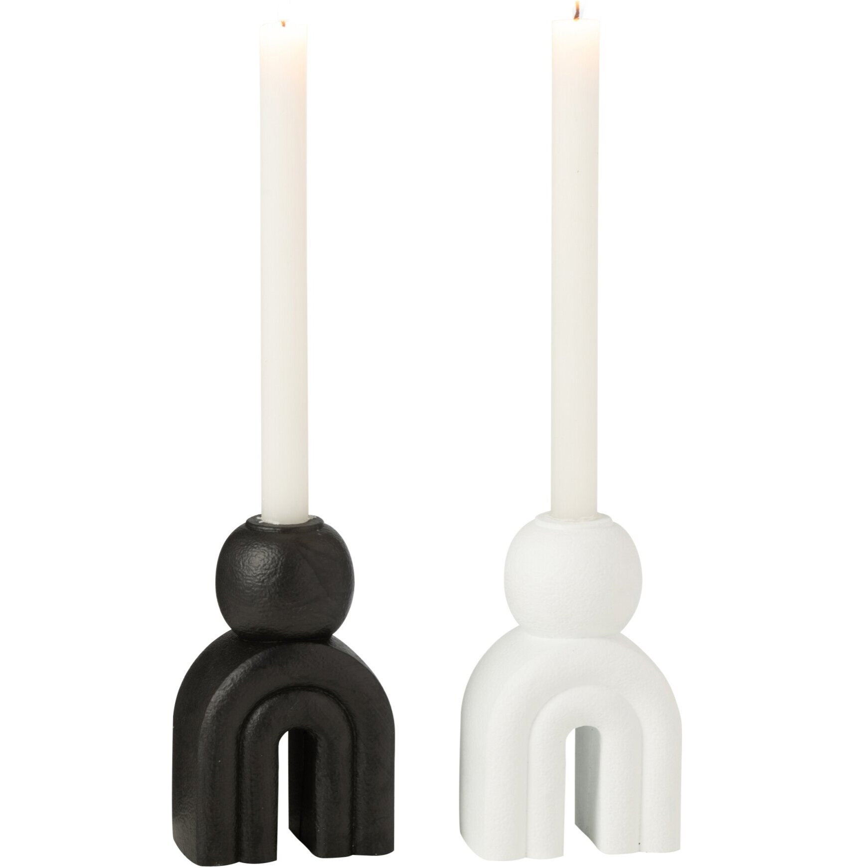 J-Line chandelier Moderne - ciment - boir/blanc - 2 pcs