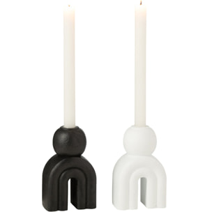J-Line chandelier Moderne - ciment - boir/blanc - 2 pcs