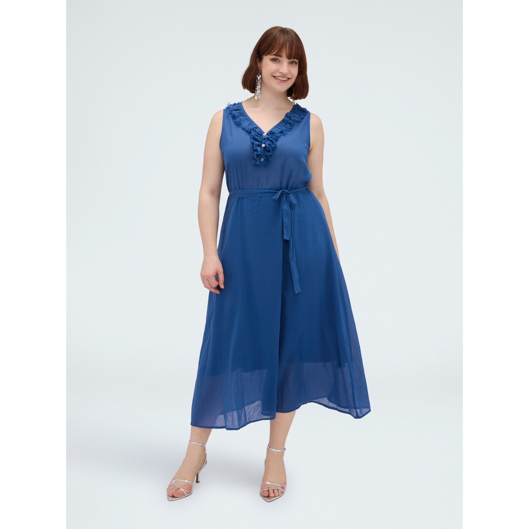 Fiorella Rubino - Vestido Free con volantes - Azul