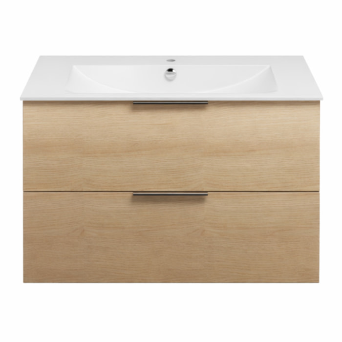 Meuble vasque 90 cm Olena chêne clair