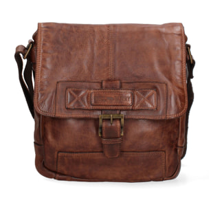 Borsa a tracolla  da uomo In Vera pelle Made in Italy 26x31x8 cm