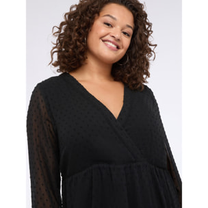 Fiorella Rubino - Vestito SMILE in tessuto plumetis - Nero