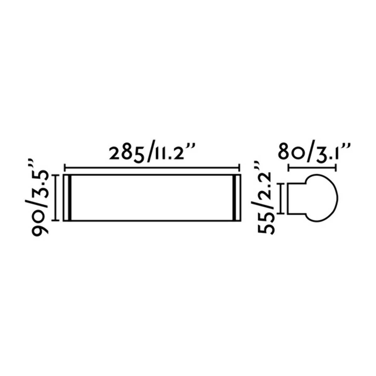 DANUBIO 285 Lampe applique chrome 9W