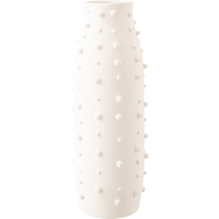 J-Line Vase Ruby Pois - grès - blanc - large