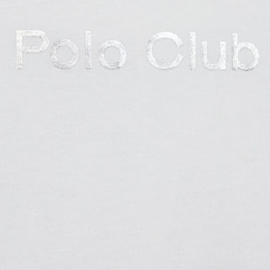 Maglietta Diamond bianca con print foil Polo Club