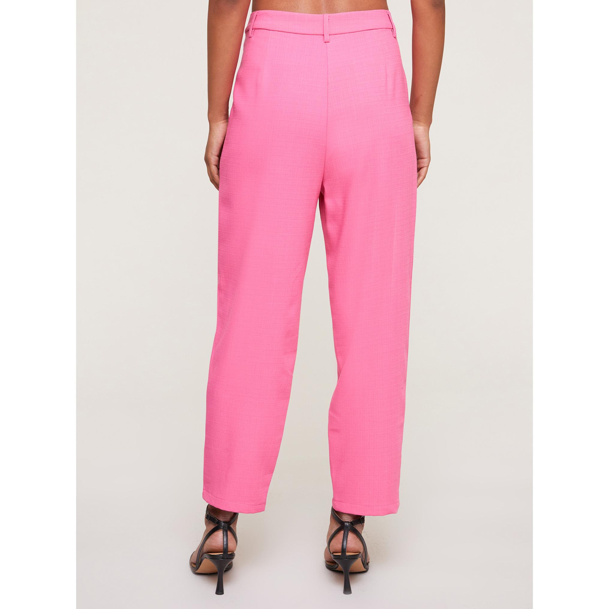 Motivi - Pantalones con pinzas de tela - Fuchsia