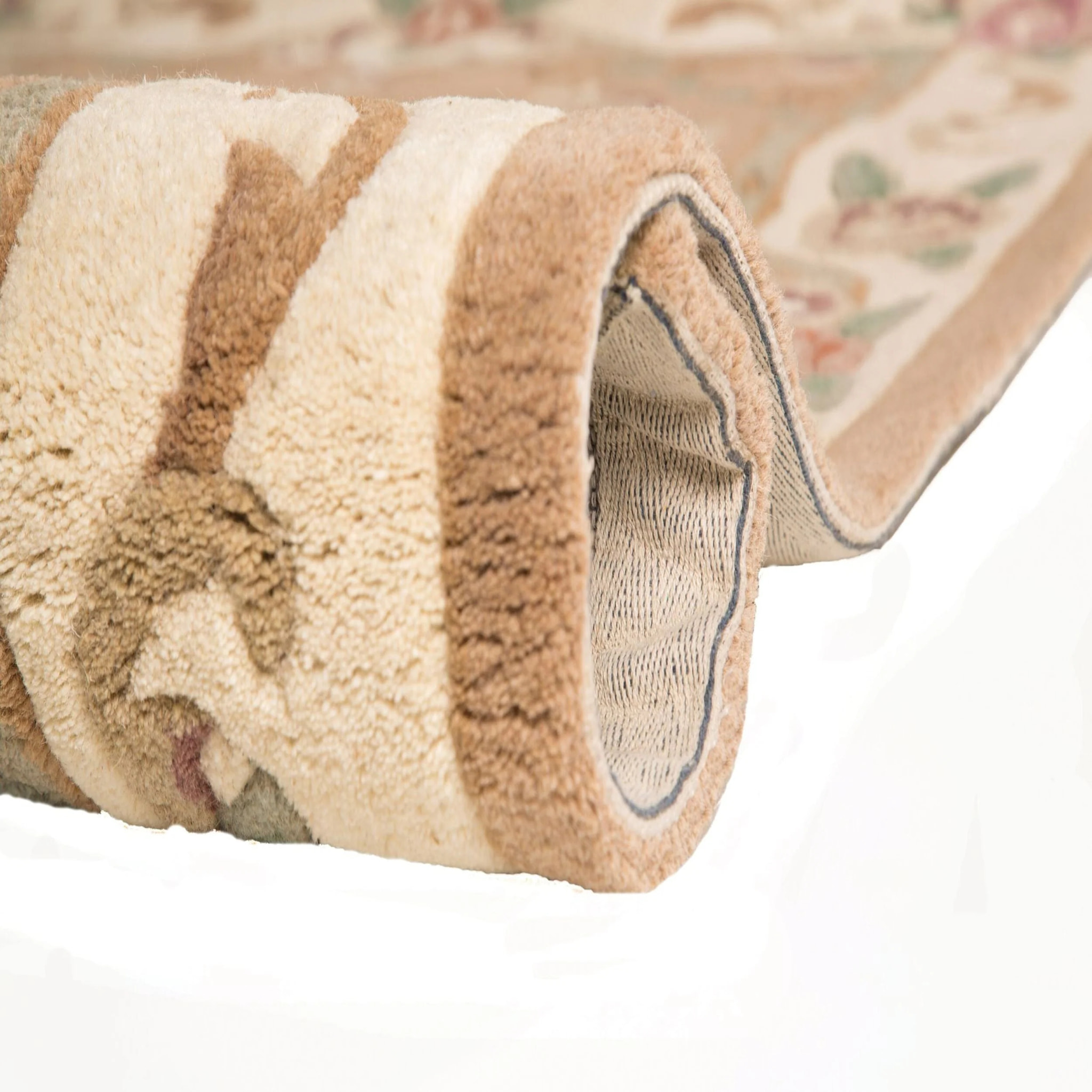 Tapis en laine de couloir AUBUSSON Beige