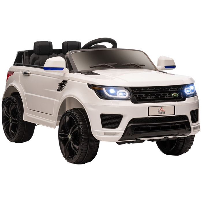 Voiture électrique enfant SUV 4X4 - 12V, 2 moteurs, 5Km/h max. - télécommande - nombreux effets - blanc