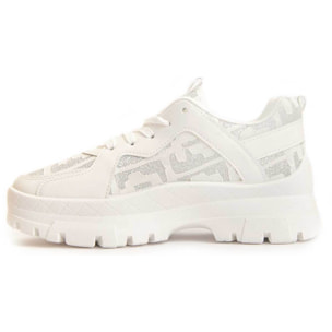 Sneaker De Plataforma - Blanco - Altura: 4 Cm