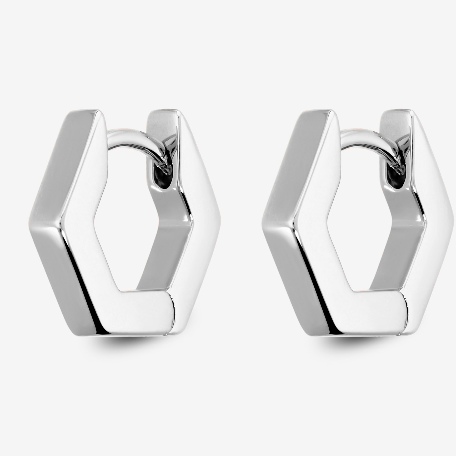 Orecchini a Cerchio Bullone placcati Rodio