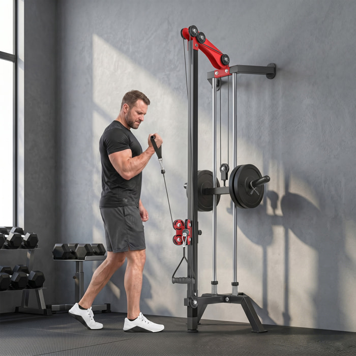 Machine à poulie musculation réglable 16 positions contrepoids max. 60 Kg