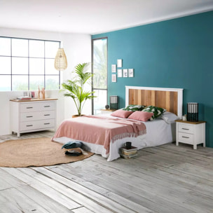 Mesita de noche Eira Blanco - Oak