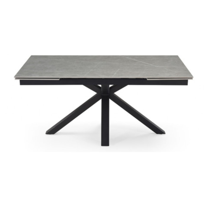 Table extensible en céramique marbre grey L160/240cm - 9 piètements - UNIK