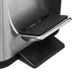 Poubelle rectangulaire soft close inox 5L