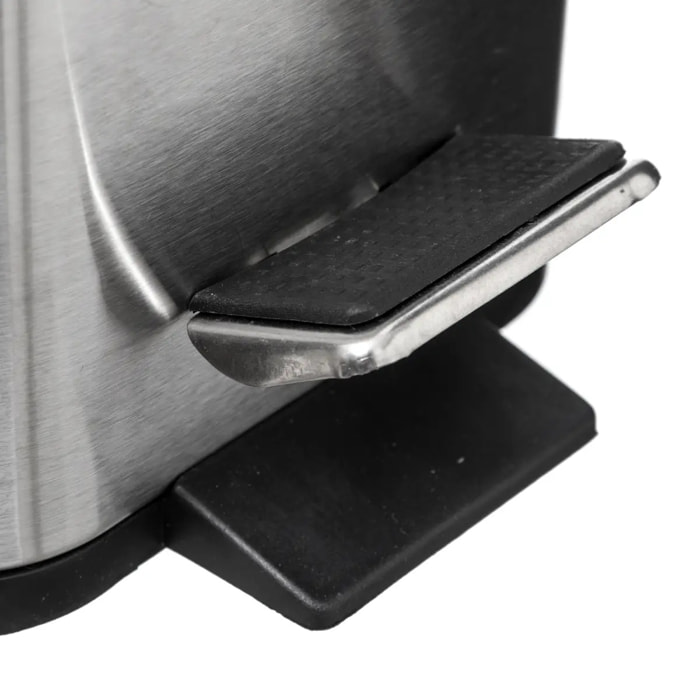 Poubelle rectangulaire soft close inox 5L