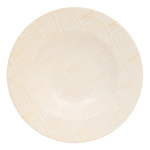 Assiette pâtes Laetitia D28cm creme