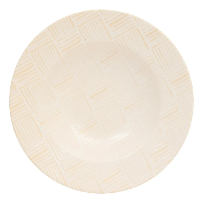 Assiette pâtes Laetitia D28cm creme