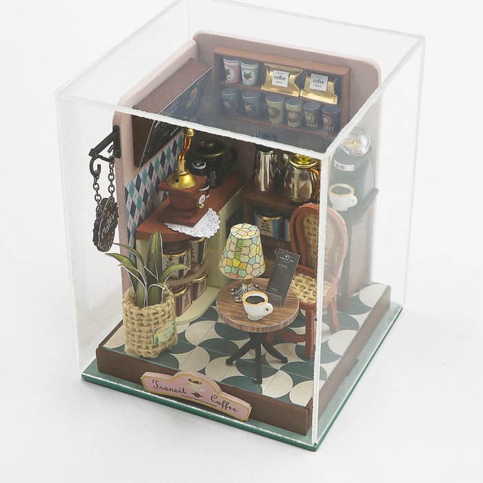 Cafetería de Tránsito. Maqueta 3D realista con gran detalle y luces led.