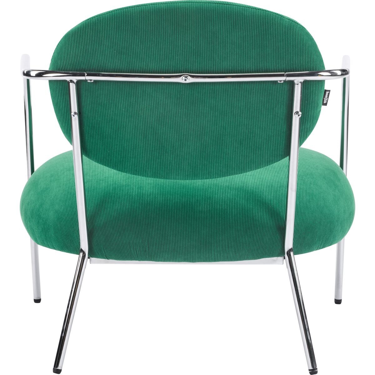 Fauteuil en velours côtelé et piètement chromé - LEON