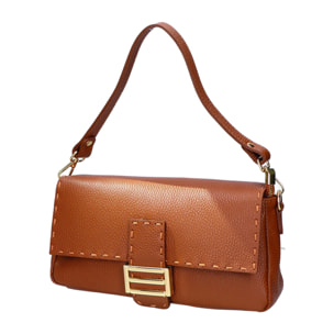 Borsa a spalla da donna - Modello Wally - Vera pelle - 29.0 x 13.0 x 9.0 cm
