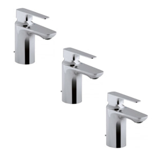 Lot de 3 mitigeurs lavabo Aleo+ sans tirette