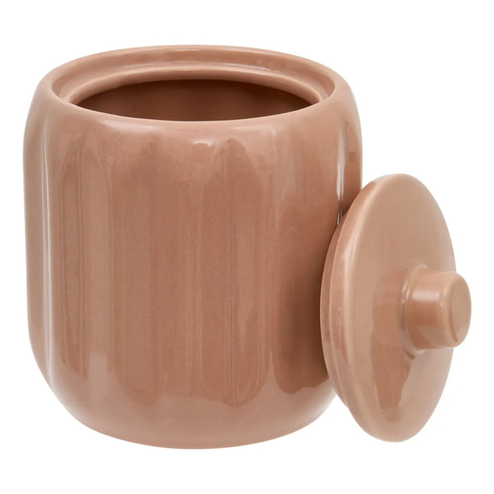 Pot à coton Colorama en céramique D.12,5cm rose