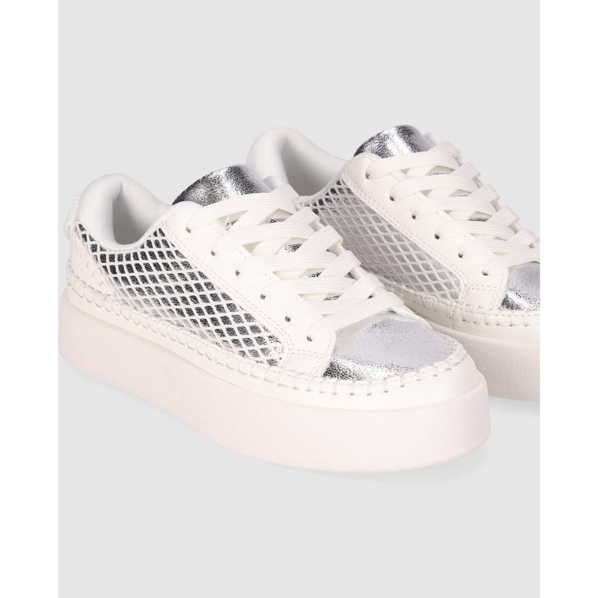 Deportivos - Plata - Tacón: 5 cm