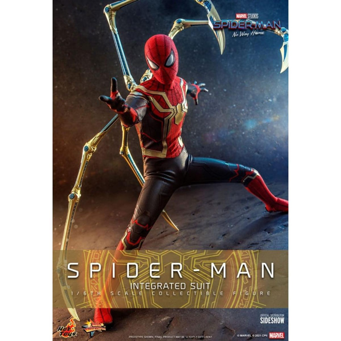 Spider-man: Far From Home Figura Spider-Man con Tuta Integrata 29 Cm Hot Toys