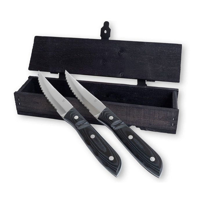 Coffret de 2 couteaux à steak Old Farmer XL Black