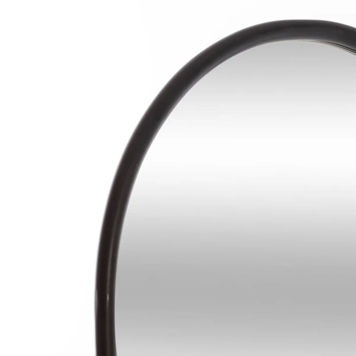 Miroir sur pied noir métal noir H140cm