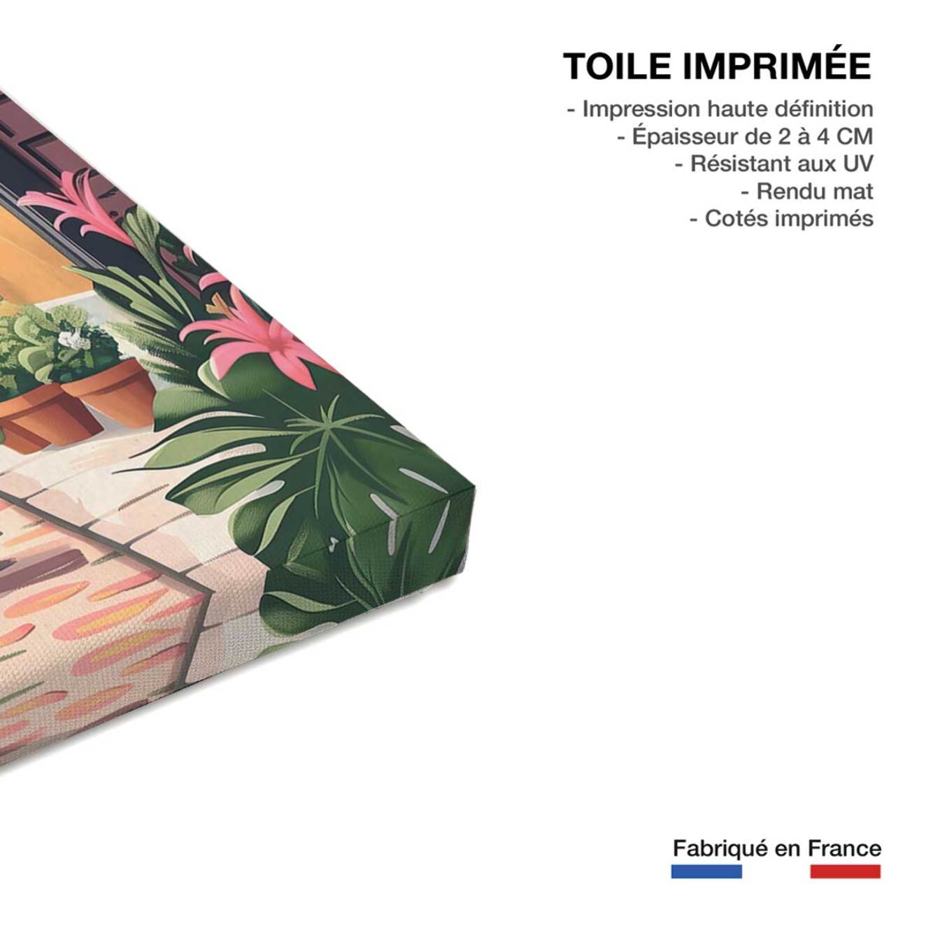 Tableau architecture maisons du sud  Toile imprimée