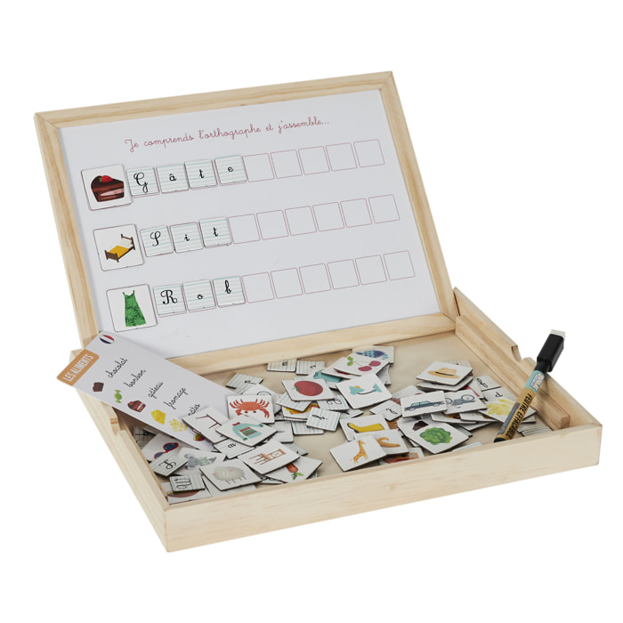 TABLEAU EN BOIS JE COMPRENDS LES LETTRES