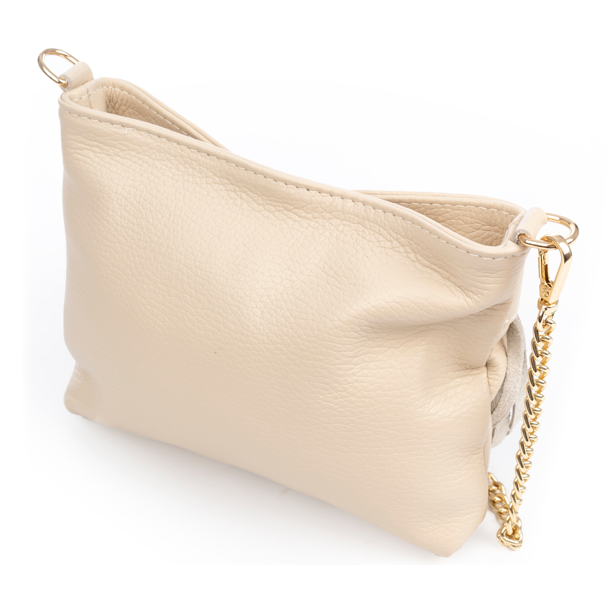 Bedulita Bolso bandolera Mujer. Piel auténtica Dollaro con flecos y detalles metálicos.