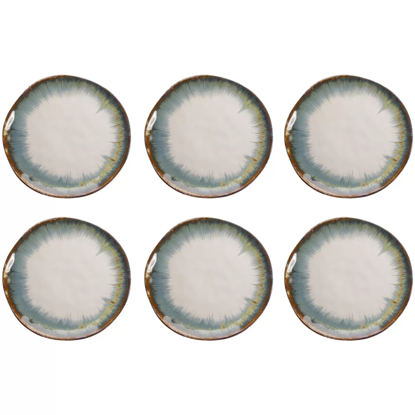 Assiettes Organic 26cm blanches set de 6 Kare Design
