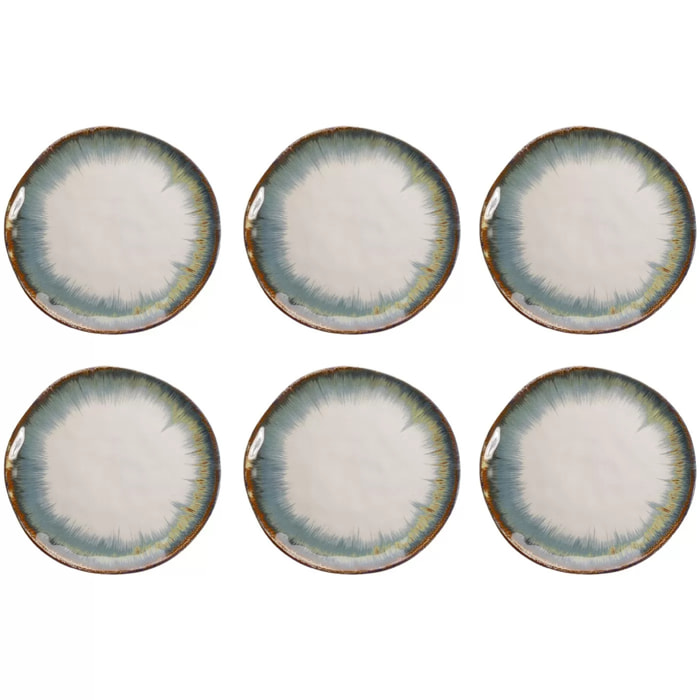 Assiettes Organic 26cm blanches set de 6 Kare Design