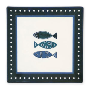 Set 6 piatti piani Excelsa – Ocean, Ceramica Multicolore