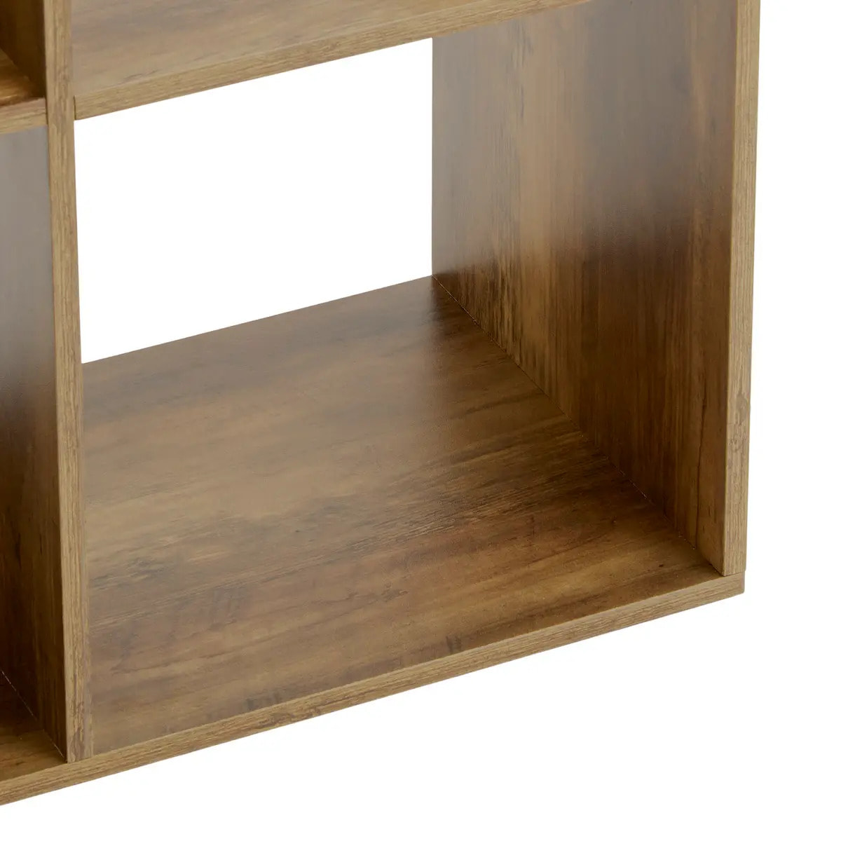Étagère 6 cases indus "Mix N' Modul" effet bois foncé