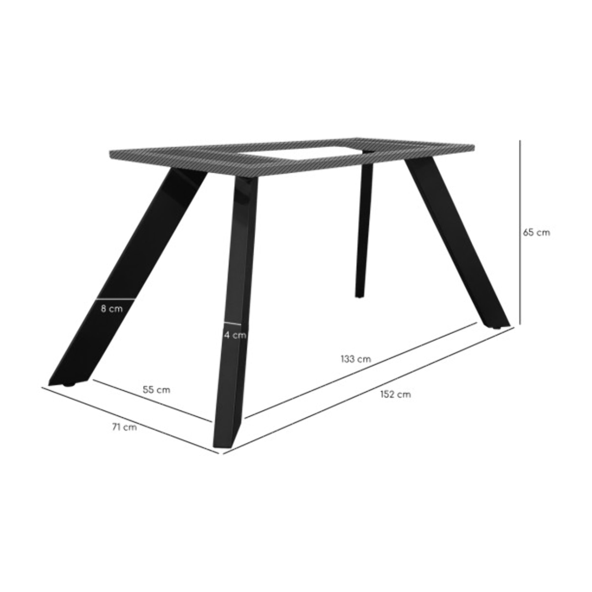 Table extensible céramique gris marbré 180/260 cm - 8 piètements - UNIK