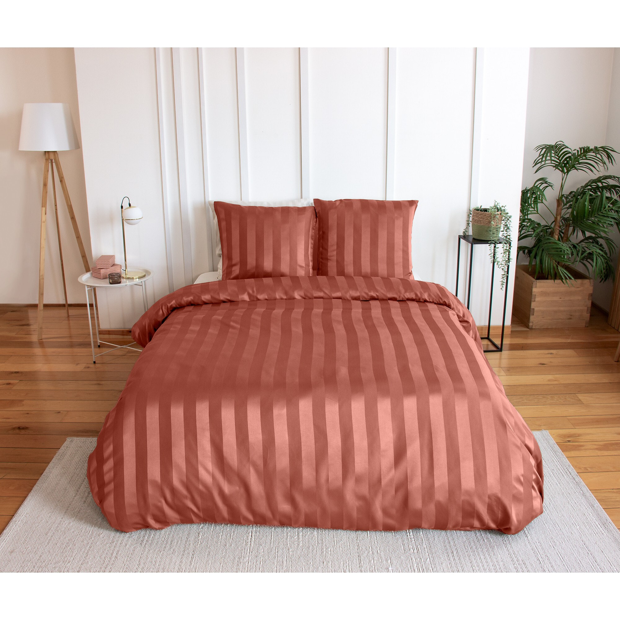 Parure housse de couette 3pcs 100% microfibre_tomette 220x240 cm