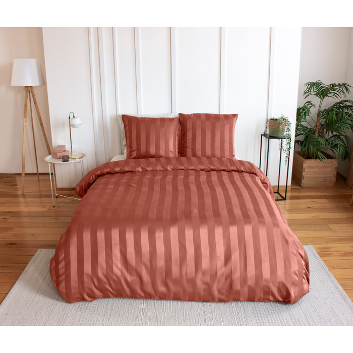 Parure housse de couette 3pcs 100% microfibre_tomette 220x240 cm