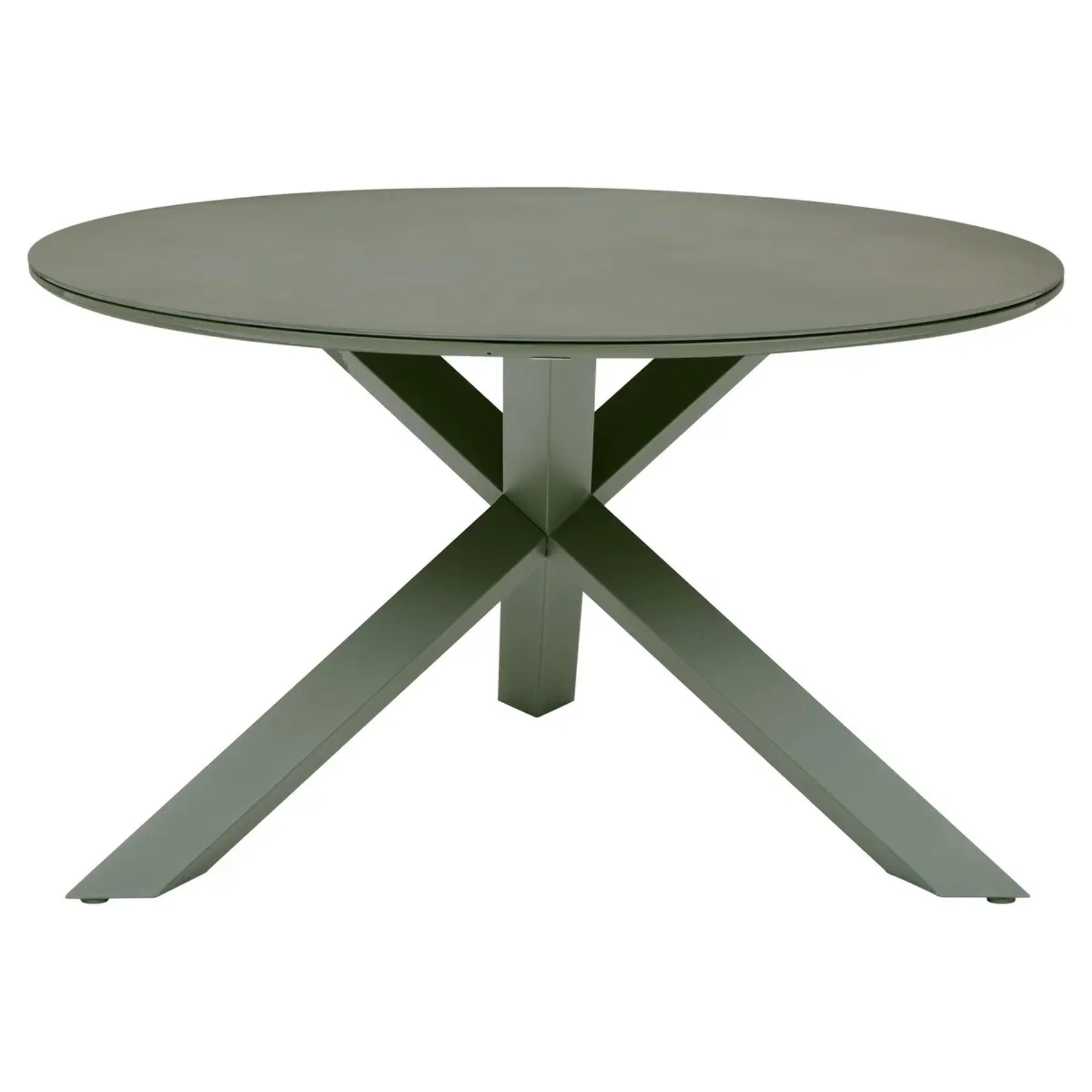 Table de jardin 6 places Oryon D130cm vert laurier
