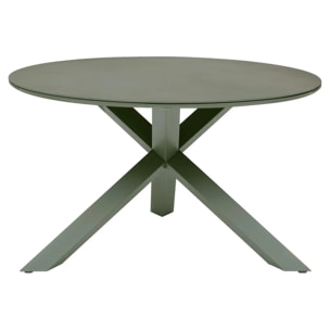 Table de jardin 6 places Oryon D130cm vert laurier