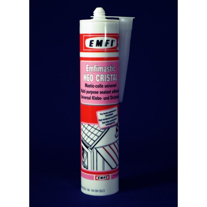 Mastic polymère Emfimastic MS60 EMFI - Cristal Plus - Cartouche de 290 ml - MC029BE001